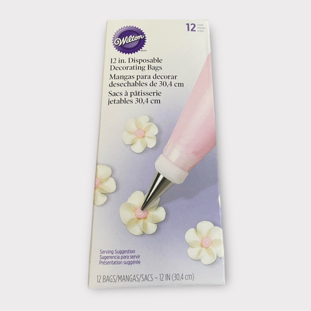 Wilton Disposable Cake Decorating Bags Frosting Piping Bag 12 Inch Open Box